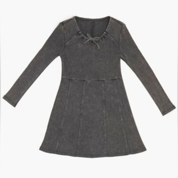 Forever 21 kids Acid Wash long sleeve Dress 9/10 * - Picture 1 of 4